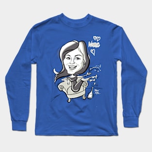 Caricature for Mothers Day Long Sleeve T-Shirt